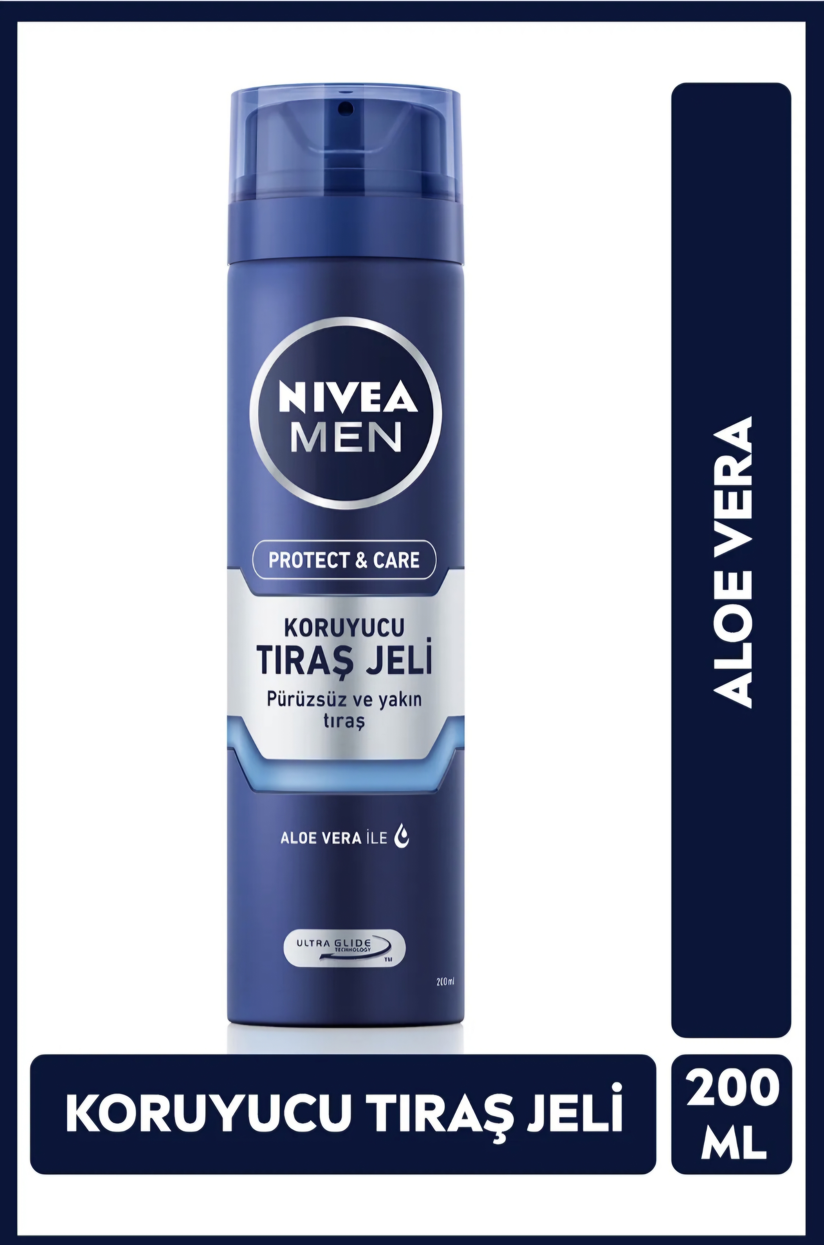 ژل اصلاح مردانه نیوآ من  پروتکت اندکر ۲۰۰ میلی لیتر ، الوئه ورا ،نرم کننده ریش ، طراوت بخش