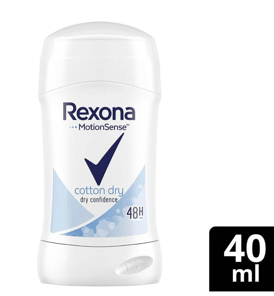 استیک ضدتعریق زنانه رکسونا Rexona motionsense ، مدل cotton dry ، حجم ۴۰ میلی لیتر