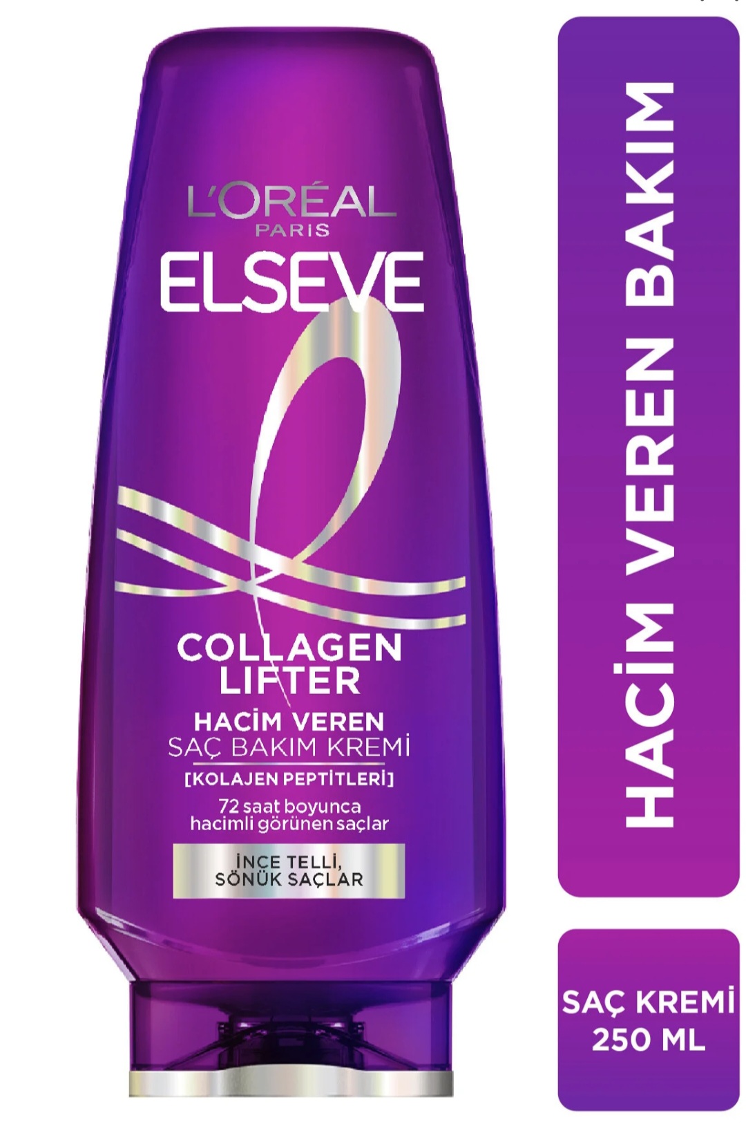 کاندیشنر حجم دهنده مو السیو ، مدل collagen lifter , حاوی پپتایدهای کلاژن ، مخصوص موی صاف و نازک ، حجم ۲۵۰ میلی لیتر
