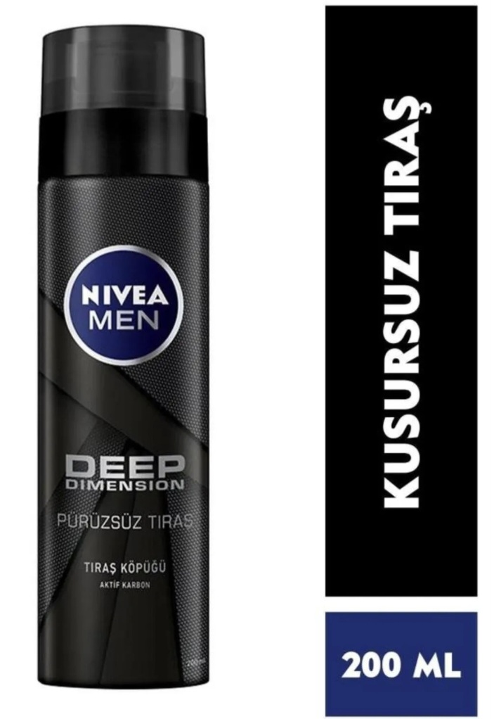 فوم اصلاح مردانه نیوآ مدل Deep Dimension حجم ۲۰۰ میلی لیتر ، اصلاحی بی نقص ، کربن فعال ، تجربه اصلاحی لغزنده