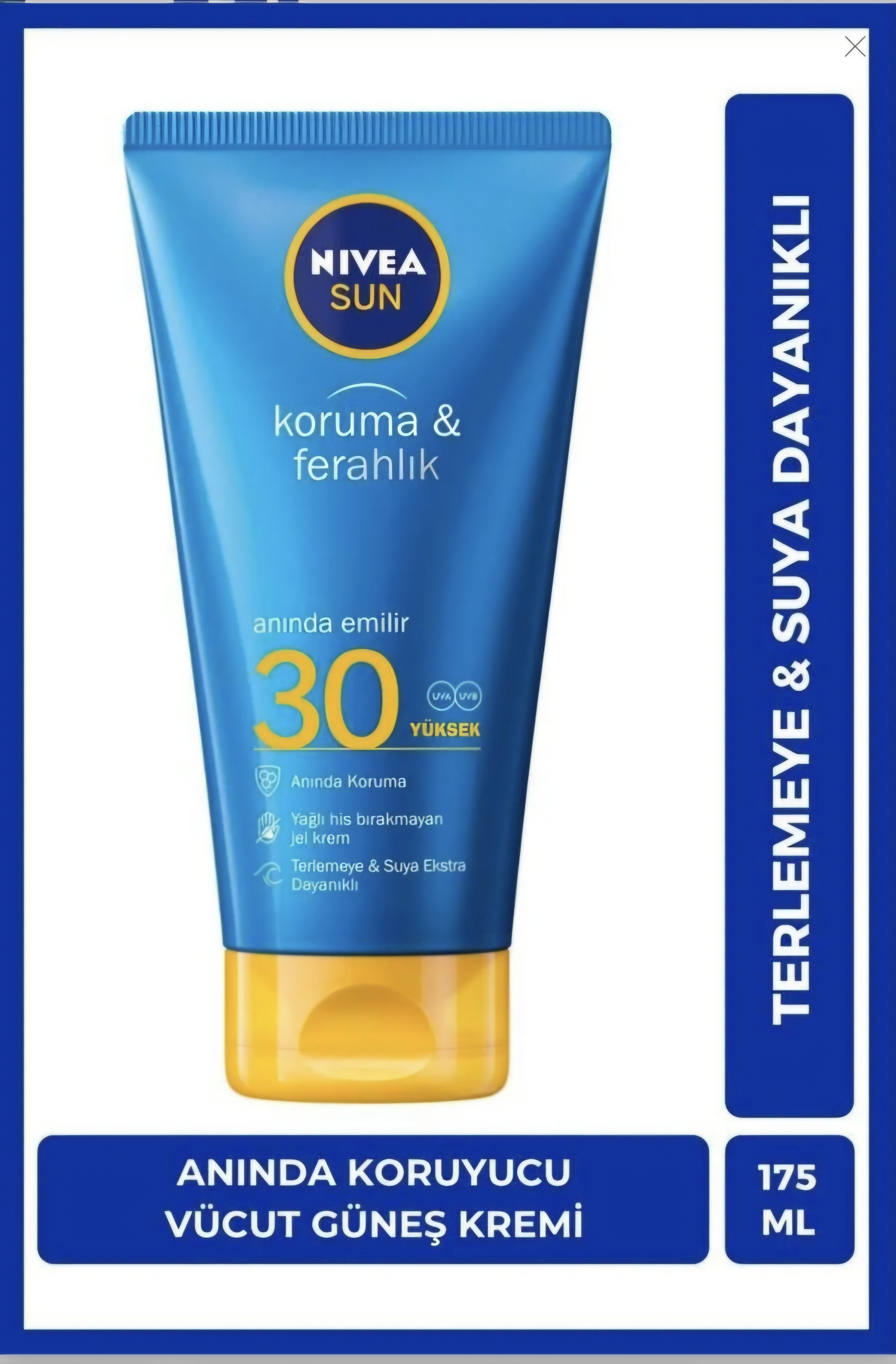 کرم ضدآفتاب بدن نیوآ سان SPF 30 ,محافظت فوری ،طراوت بخش ،مقاومت در برابر عرق و آب ، بی رنگ ،حجم ۱۷۵ میلی لیتر