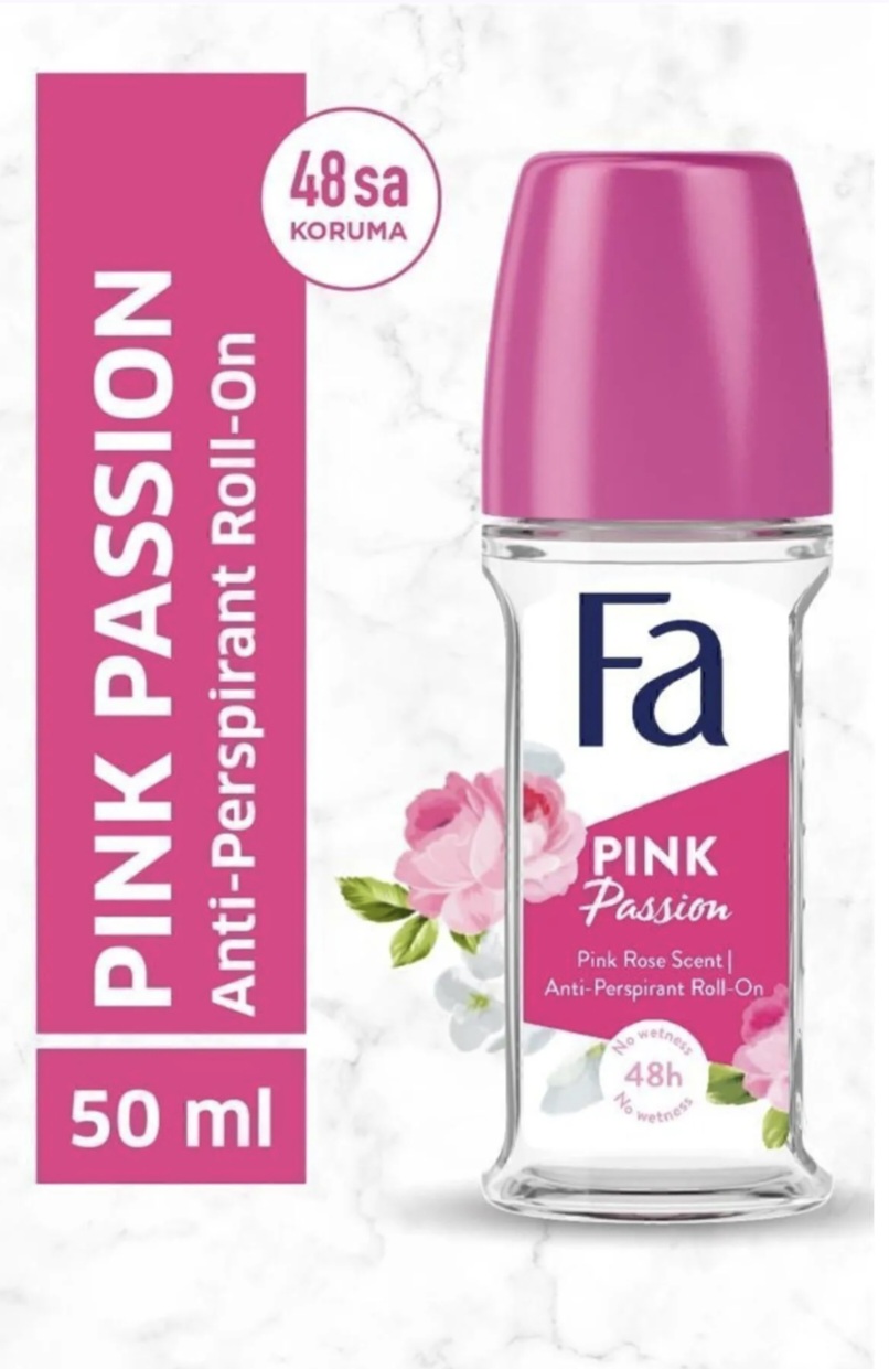 دئودورانت زنانه وومن پینک پشن رز 50fa میلی لیتری ، رایحه گلها با ماندگاری ۴۸ ساعته