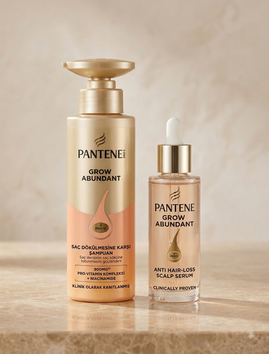 روتین ضدریزش و تقویت موی پنتن PANTENE GROW ABUNDANT