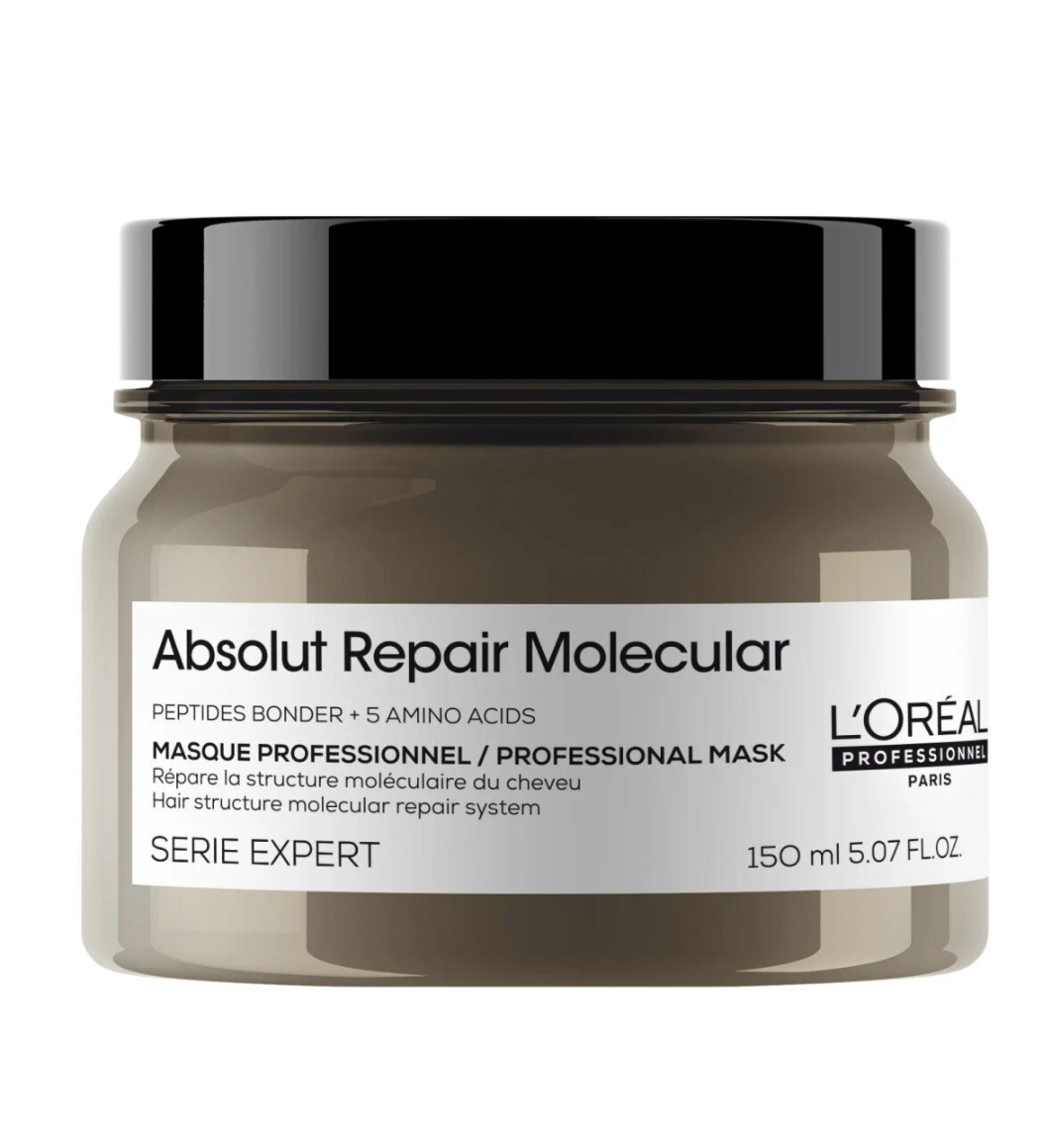 ماسک غلیظ حرفه ای مولکولی Absolut Repair Molecular ، ترمیم آسیب دوساله ، احیا کردن لایه های مولکولی مو ،حجم ۲۵۰ میلی لیتر