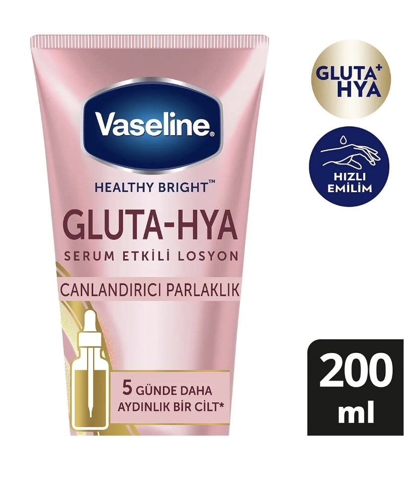 لوسیون بدن وازلین مدل Glutha Hya احیاکننده و روشن کننده ، حجم ۲۰۰ میلی لیتر