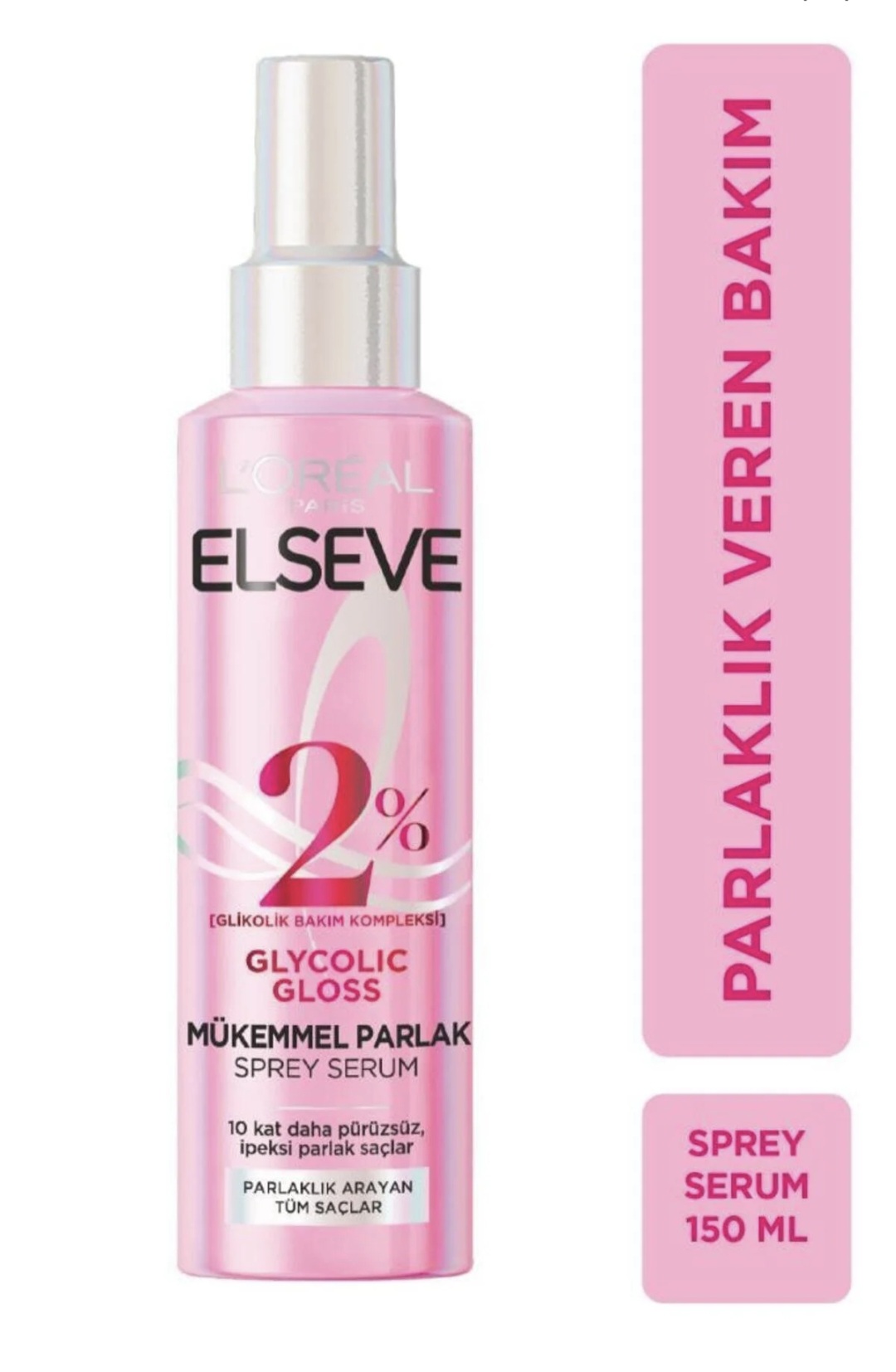 اسپری موی السیو ،مدل glycolic gloss perfect ، براق کننده ،حجم ۱۵۰ میلی لیتر