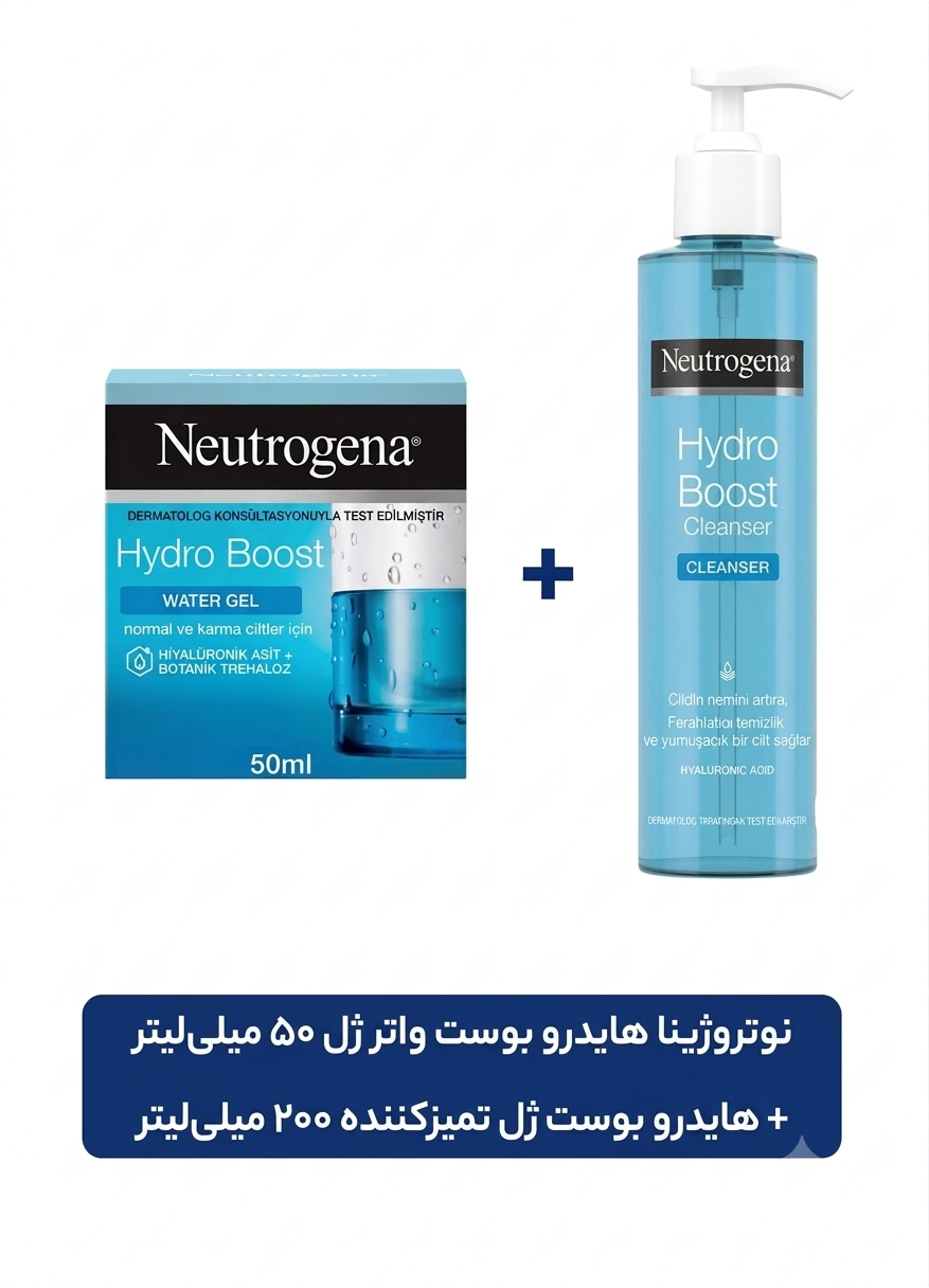 مجموعه آبرسان نوتروژینا Neutrogena ، ژل آبرسان ۷۲ ساعته ، شوینده صورت