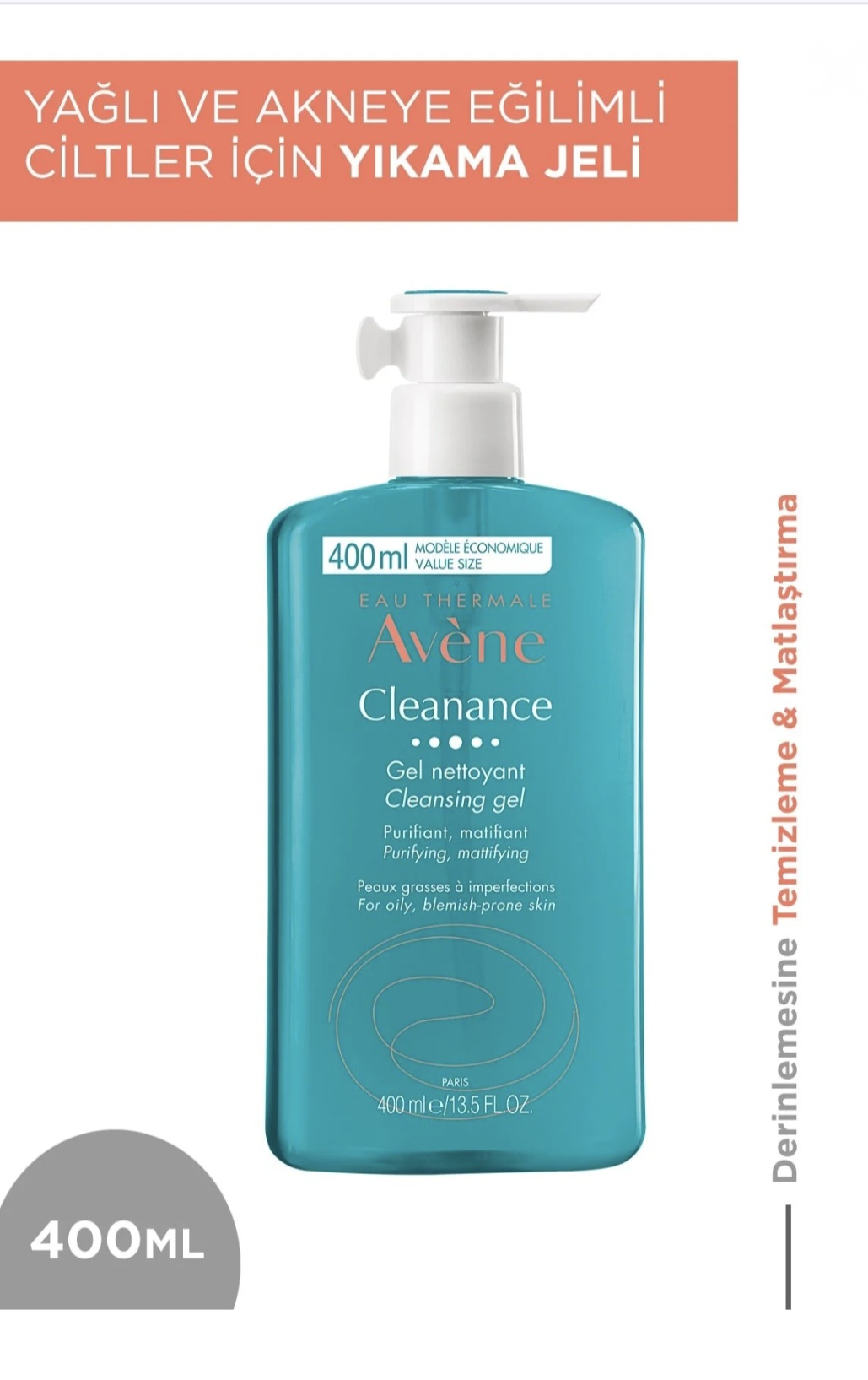 ژل پاک کننده اون مدل کلینانس نتویانت ، مناسب پوست چرب و مستعد آکنه ، حجم ۴۰۰ میلی لیتر